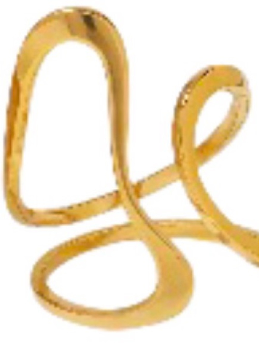 Gold plated Twist Open-Loop Statement modern Ring - Women Jewelry